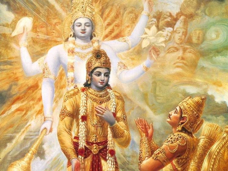 Arjuna with Krishna