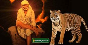 Sai baba with tiger