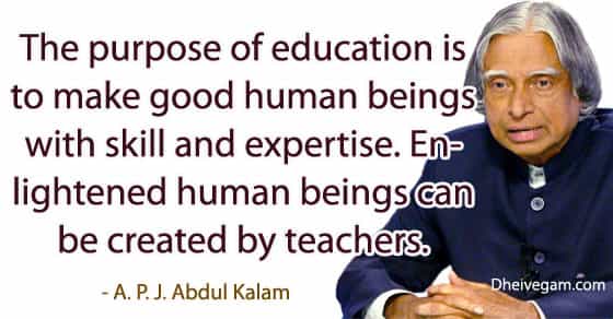 abdul kalam quotes for education