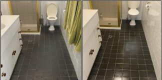 salt stain bath room tiles clean