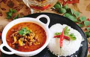 kadalai curry Rice