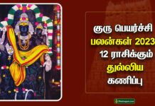 Guru peyarchi palangal 2023 in Tamil