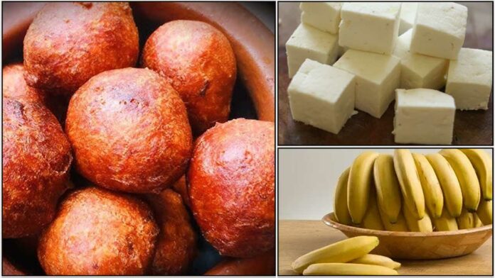 snacks banana paneer