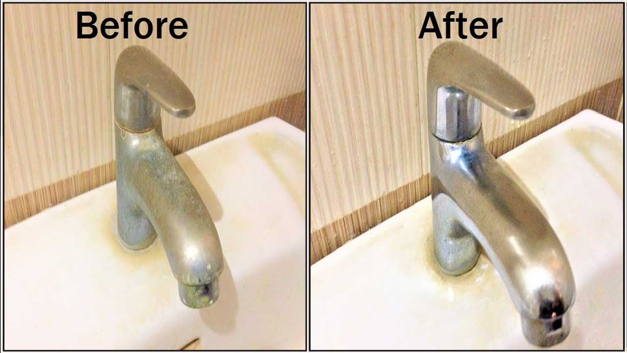 salt stain bath pipe