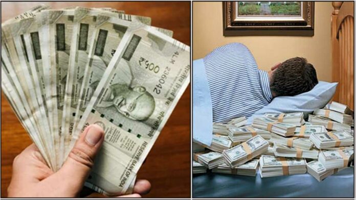 cash sleeping man