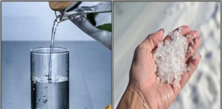 glass water crystal salt